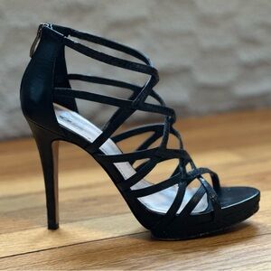 Vince Camuto “Cabanna” strappy caged heels, 8.5